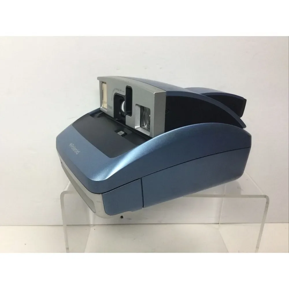 Vintage Polaroid‎ One600 Instant Flash Film Camera Blue Silver